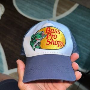 Navy blue Bass Pro Shop hat. Youth size.